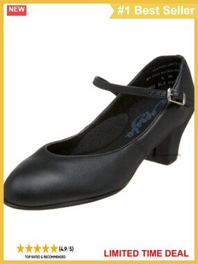 Capezio Jr. Footlight Character Shoe PU Leather Dance Block Heel